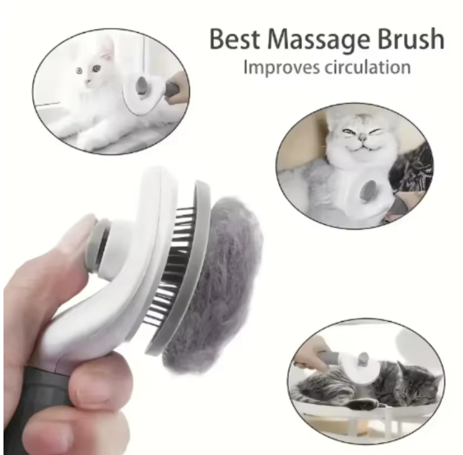 Self-Cleaning Pet Grooming Brush